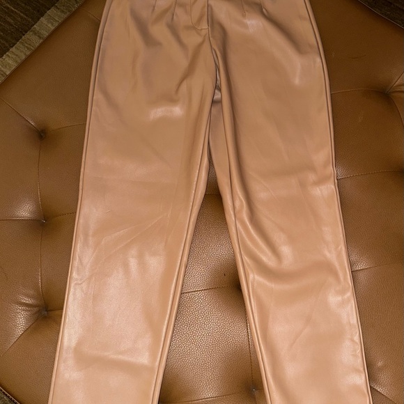 Ophelia Rose Blush Nude Faux Leather Pants | NWT | Small - Picture 3 of 4